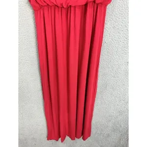 Olivia Rae midi sundress‎ womens small red sleeveless high waist blouson beach thumbnail 3