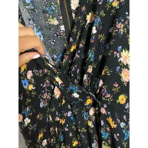 Wild Fable Floral Crop Jumpsuit Short Sleeve Size Large NWOT thumbnail 4