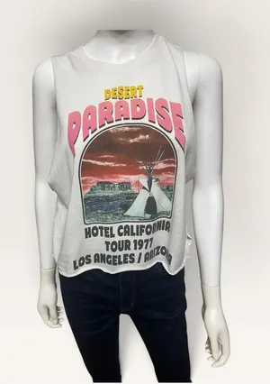 Forever 21 Hotel California Desert Paradise Graphic Muscle Tank Women’s S Boho thumbnail 1