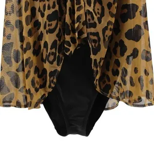 Lauren Ralph‎ Lauren Leopard Print Halter Swim Suit Dress One Piece Resort M thumbnail 5