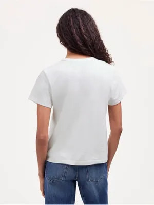 Madewell Women's White Crewneck Short Sleeve Tee thumbnail 4