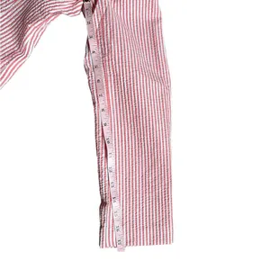 Talbots Size 8 Seersucker Blazer Jacket Coral White 2 Button Notched Collar thumbnail 6