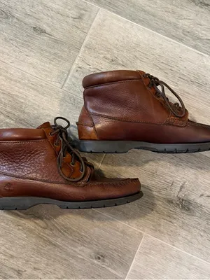 Timberland Boots Womens 9 M Ankle Booties Chukka Waterproof Lace Up Brown thumbnail 2