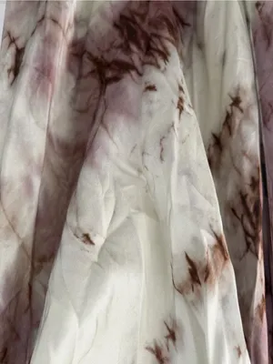 NWT- ZARA Satin Tie-Dye Maxi Slip Dress Off Shoulder Purple Cream Sz XL thumbnail 11