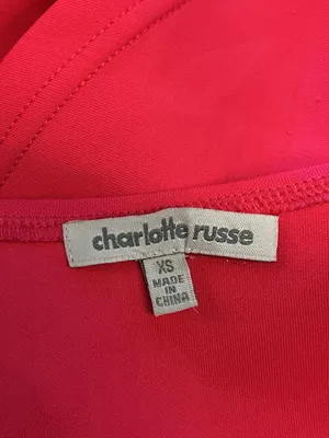 Charlotte Russe Dress Womens XS Pink Cutout Peplum Studded Bodycon Mini Tank thumbnail 8