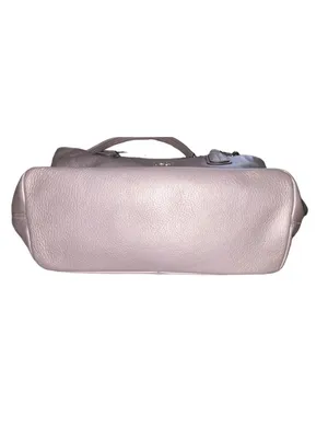 Y2K Coach Chelsea Metallic Champagne Purple Double Handle Tote thumbnail 6