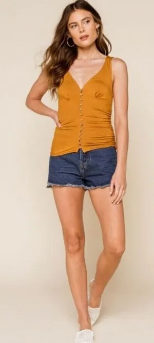 ✨Free People In The Mood Tank Top Amber Size Medium✨ thumbnail 1