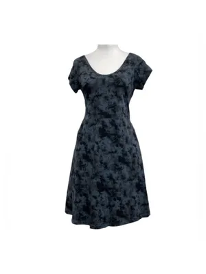 Pact Organic Cotton Blue & Black Tie Dye Women's Dress “Helena” Style thumbnail 4