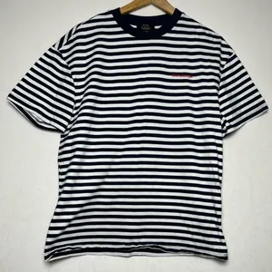 Bershka NEW Navy White Striped Casual Coastal Basic Shirt Women’s Size Small thumbnail 1