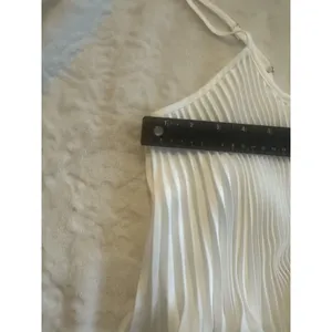 Cache High Low Accordion Pleated Dress Spaghetti Strap Size LARGE thumbnail 8
