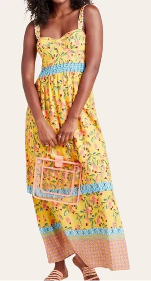 NWT Anthropologie Farm Rio Anjou Maxi Dress Size 2 Petite Retail $240.00 thumbnail 1