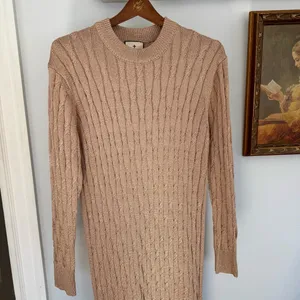 Tuckernuck Gold Metallic Cable Knit Long Sleeve‎ Midi Dress size Medium thumbnail 8