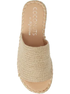 Coconuts by Matisse Del Mar Platform Slide Sandals Natural Raffia Size 9M thumbnail 6