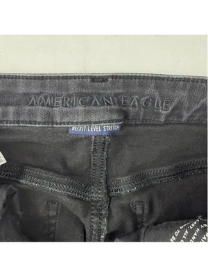 American Eagle Black High-Rise Next Level Stretch Jeggings 10 Short Denim Jeans thumbnail 3