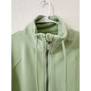 All in Motion Green Cropped Half Zip Pullover Sweatshirt Drawstring Size S thumbnail 4