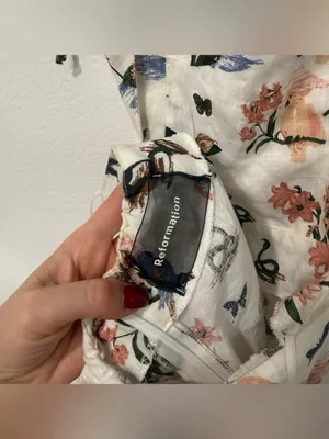 Reformation Alessa Janeiro Print Linen Midi Dress 0 thumbnail 5