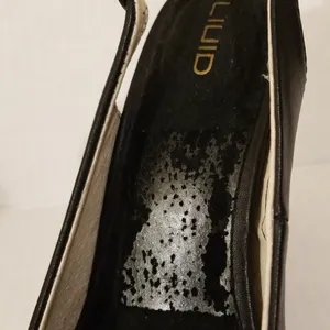 Liuid Shoes Black Leather Upper Slingback Peep Heel Size 6 thumbnail 8