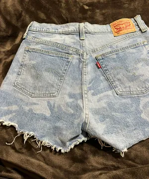 Levi High Wasted Jean Denim Shorts thumbnail 6