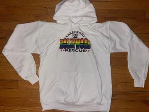 White Hoodie Size M thumbnail 1