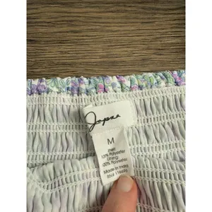 EUC Womens Japna smocked cropped floral ruffle puff sleeve size M‎ thumbnail 3