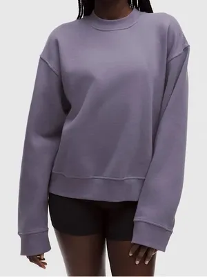 Lululemon Women’s Steady State Oversized Crew Sweatshirt Grape Mist XL NWT thumbnail 1