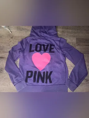 PINK Victoria’s Secret OLD PINK Vintage Y2K STYLE 2011 purple hooded jacket thumbnail 3