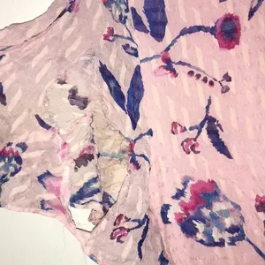 Tanya Taylor Blaire Pink Floral Silk Ruffle MIDI Dress Faux Wrap Flowers v6x thumbnail 11