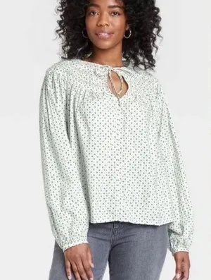 Universal Thread Front Tie Blouse thumbnail 1