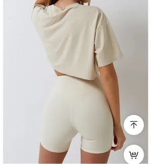 Active Oversized Crop Top Tan Size M thumbnail 4