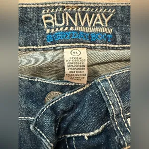 Refuge Runway‎ Everyday Boot Women's Low Rise Stretch Faded Blue Jeans Size 8L thumbnail 7