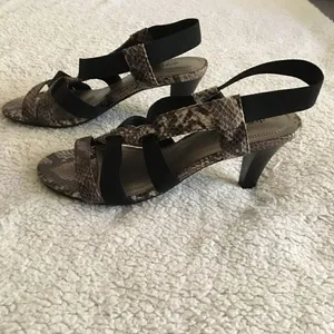 ‎Dress Barn Walda snake skin heels size 6 thumbnail 3