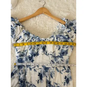 Lulus Delightfully Sweet White Floral Off-the-Shoulder Midi Dress Size XL Beach thumbnail 7
