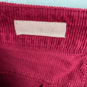 Anthropologie Pilcro Yaya Mid Rise Corduroy Cropped Flare Jeans Pink Rose 29 thumbnail 5