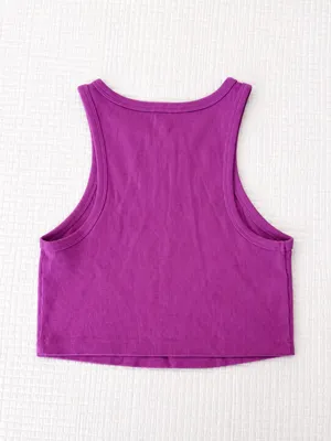 Wild Fable Purple Ribbed Crop Top – Women’s Size M thumbnail 3