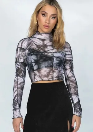 Princess Polly Rocco Long Sleeve Top Black thumbnail 1