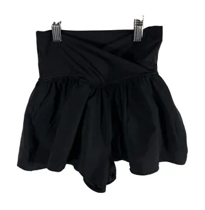 Aerie Black Crossover Waist Ruffle Skort Athletic Shorts Womens‎ XXS thumbnail 1