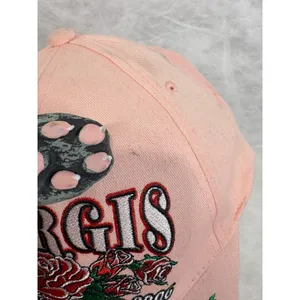 Hot Leathers Sturgis Black Hills Rally 2006‎ Hat Pink Rose Embroidered Biker Cap thumbnail 3