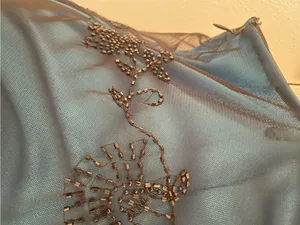 Reggio 90s Whimsigoth Fairy Grunge Vintage Beaded Sheer Mesh Overlay Maxi Dress thumbnail 5