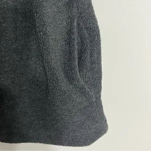 Croft Barrow Size Large Gray Snowflake Embroidered Fleece‎ Zip Front Vest thumbnail 4