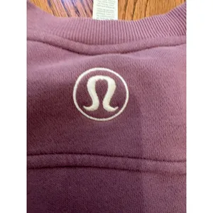 Lululemon Perfectly Oversized Cropped Crew Women XS/S Purple Logo Pullover thumbnail 5