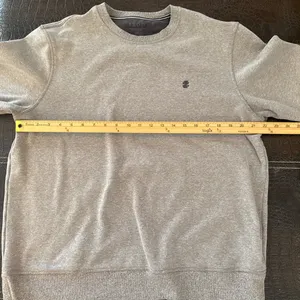 IZOD Fleece Crewneck Pullover Sweatshirt Gray Large thumbnail 3