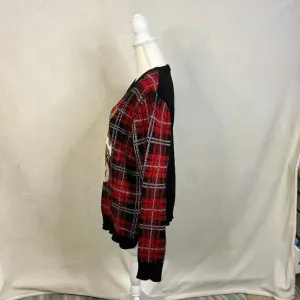 Happy Holidays Urban Heritage Women's‎ XL Ugly Christmas Sweater Plaid Reindeer thumbnail 3