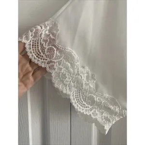 Seductive Wear By Cinema‎ Etoile White Chiffon Lace Robe XL Bridal thumbnail 4