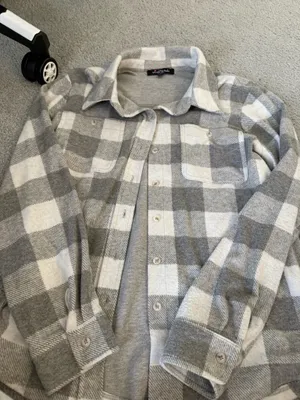 Grey plaid button up Gray Size M thumbnail 1