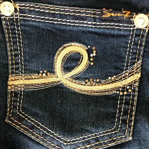 SEVEN 7 Low Rise Medium Wash Distressed Blue Denim Skinny Jeans Women's Size 28 thumbnail 9