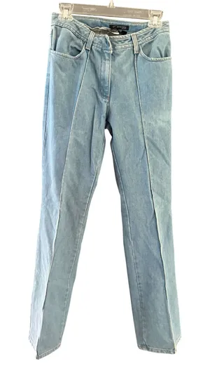Kenneth Cole Vintage Y2k 28 Tall Light Wash Straight Leg Jeans No Back‎ Pockets thumbnail 1