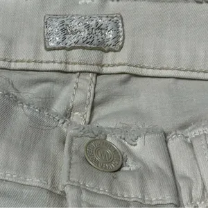 Mother Denim Women’s Size 26 Warm Ivory Double Fray Charmer Skinny Jeans thumbnail 6