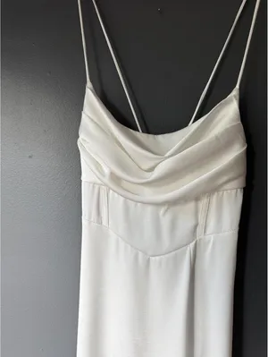 Hello Molly Elegant White Spaghetti Strap Maxi Dress thumbnail 3