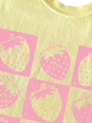 100% Cotton Relaxed Summer Fruit Graphic Top Brand New thumbnail 4
