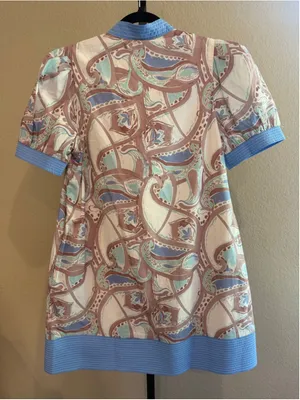 Entro Pattern Print Band Contrast Mini Dress in Mocha Multi Size S thumbnail 3